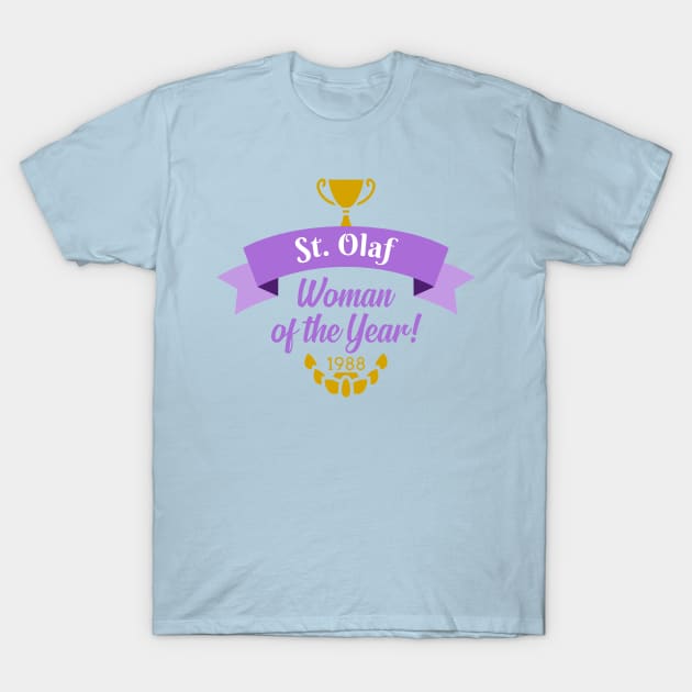 St. Olaf Woman of the Year T-Shirt by Everydaydesigns